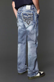 Men's Embroidered Straight Jeans