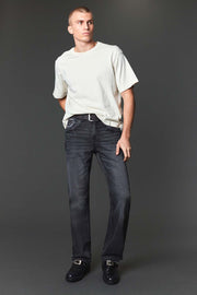 Men's Embroidered Straight Jeans