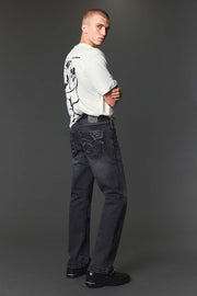 Men's Embroidered Straight Jeans
