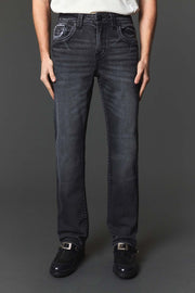 Men's Embroidered Straight Jeans