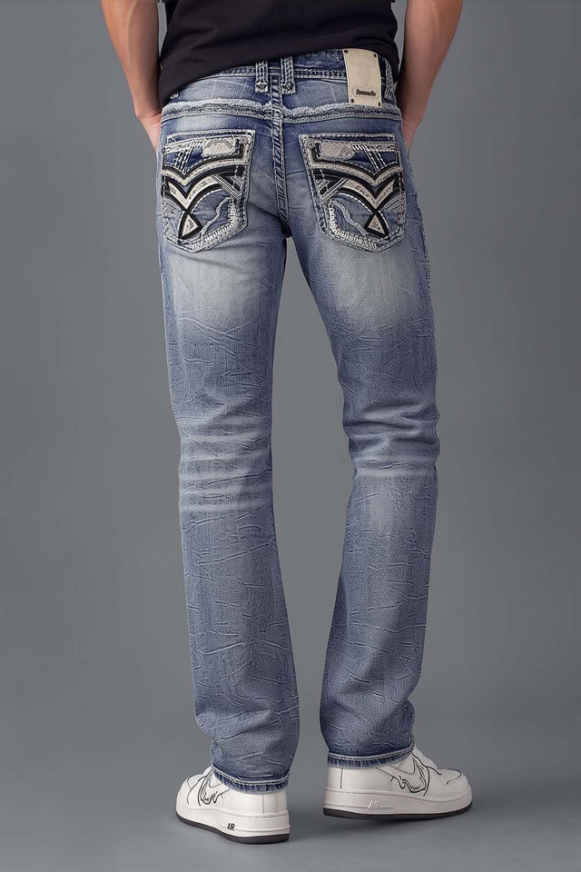 Men's Uban Embroidered Straight Jeans