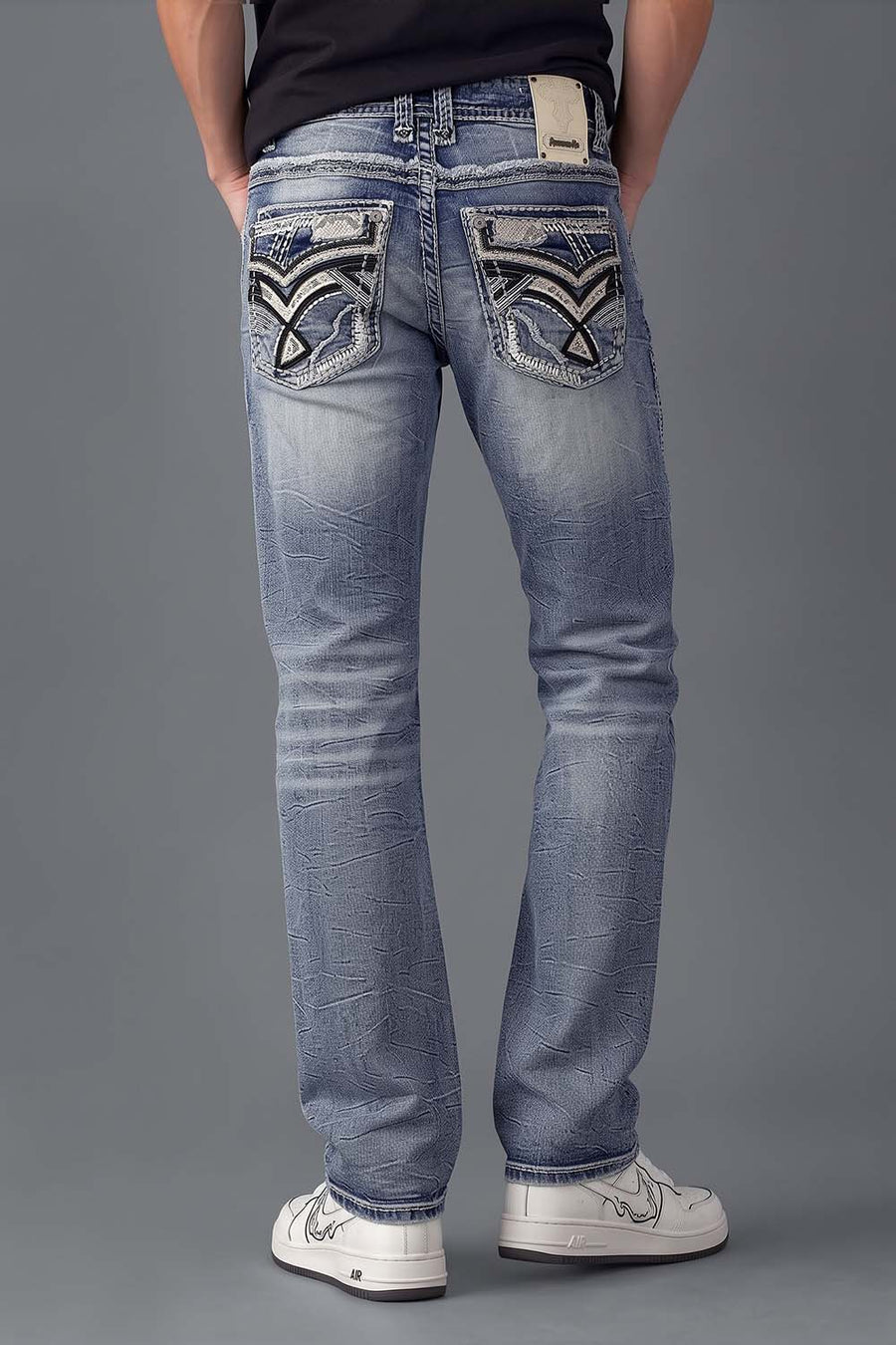 Men's Uban Embroidered Straight Jeans