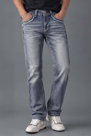 Men's Uban Embroidered Straight Jeans