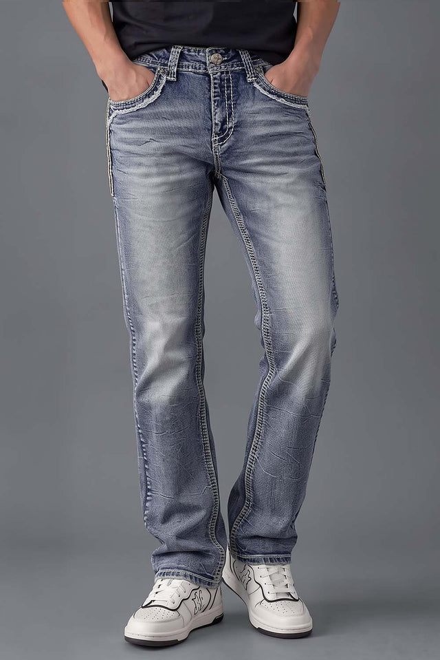 Men's Uban Embroidered Straight Jeans