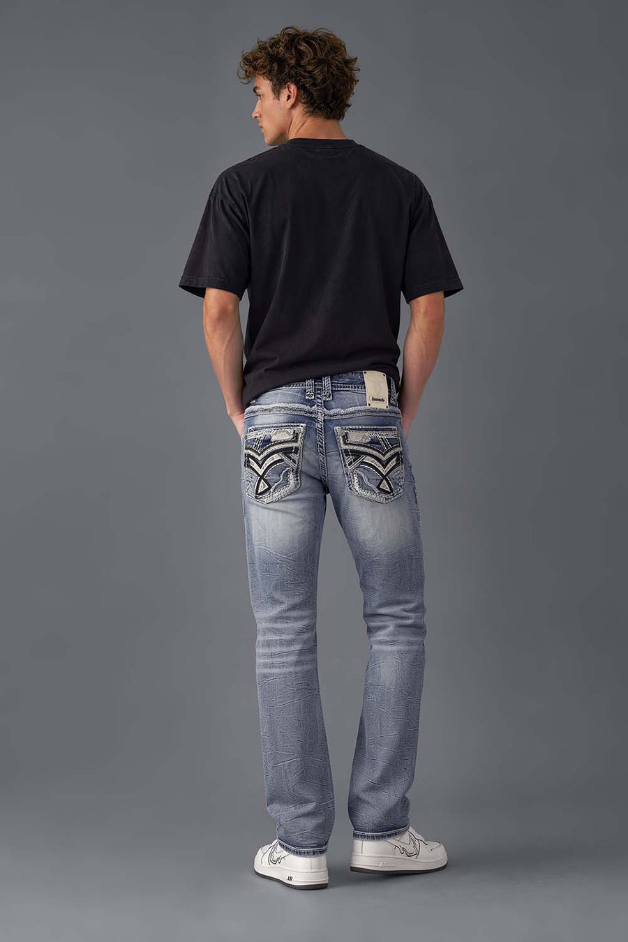 Men's Uban Embroidered Straight Jeans