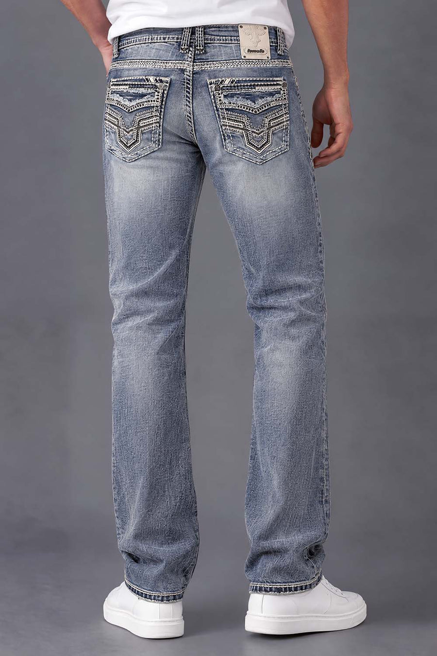 Men's Uban Embroidered Straight Jeans