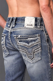 Men's Uban Embroidered Straight Jeans
