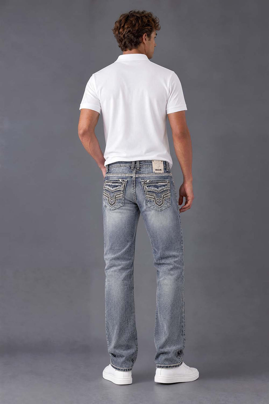 Men's Uban Embroidered Straight Jeans