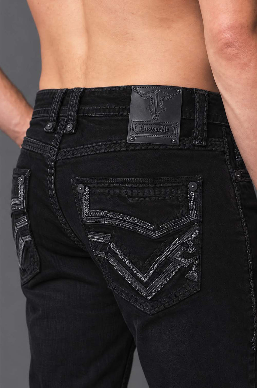 Men's Uban Embroidered Straight Jeans