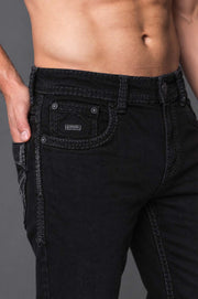Men's Uban Embroidered Straight Jeans