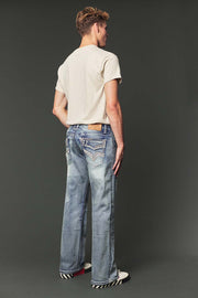 Men's High Street Lite Embroidered Straight Leg Jeans