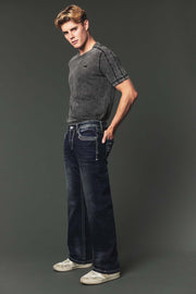 Men's High Street Lite Embroidered Straight Leg Jeans