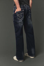 Men's High Street Lite Embroidered Straight Leg Jeans