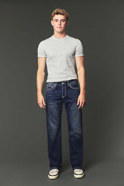 Men's High Street Lite Embroidered Straight Leg Jeans
