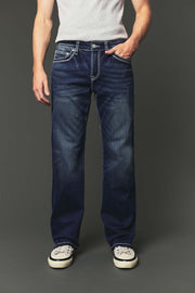 Men's High Street Lite Embroidered Straight Leg Jeans