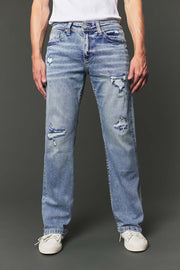 Men's High Street Lite Embroidered Straight Leg Jeans