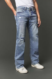 Men's High Street Lite Embroidered Straight Leg Jeans