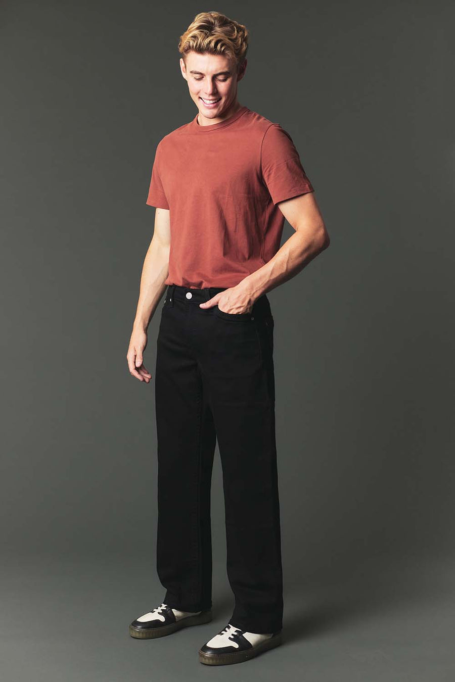 Men's High Street Lite Embroidered Straight Leg Jeans