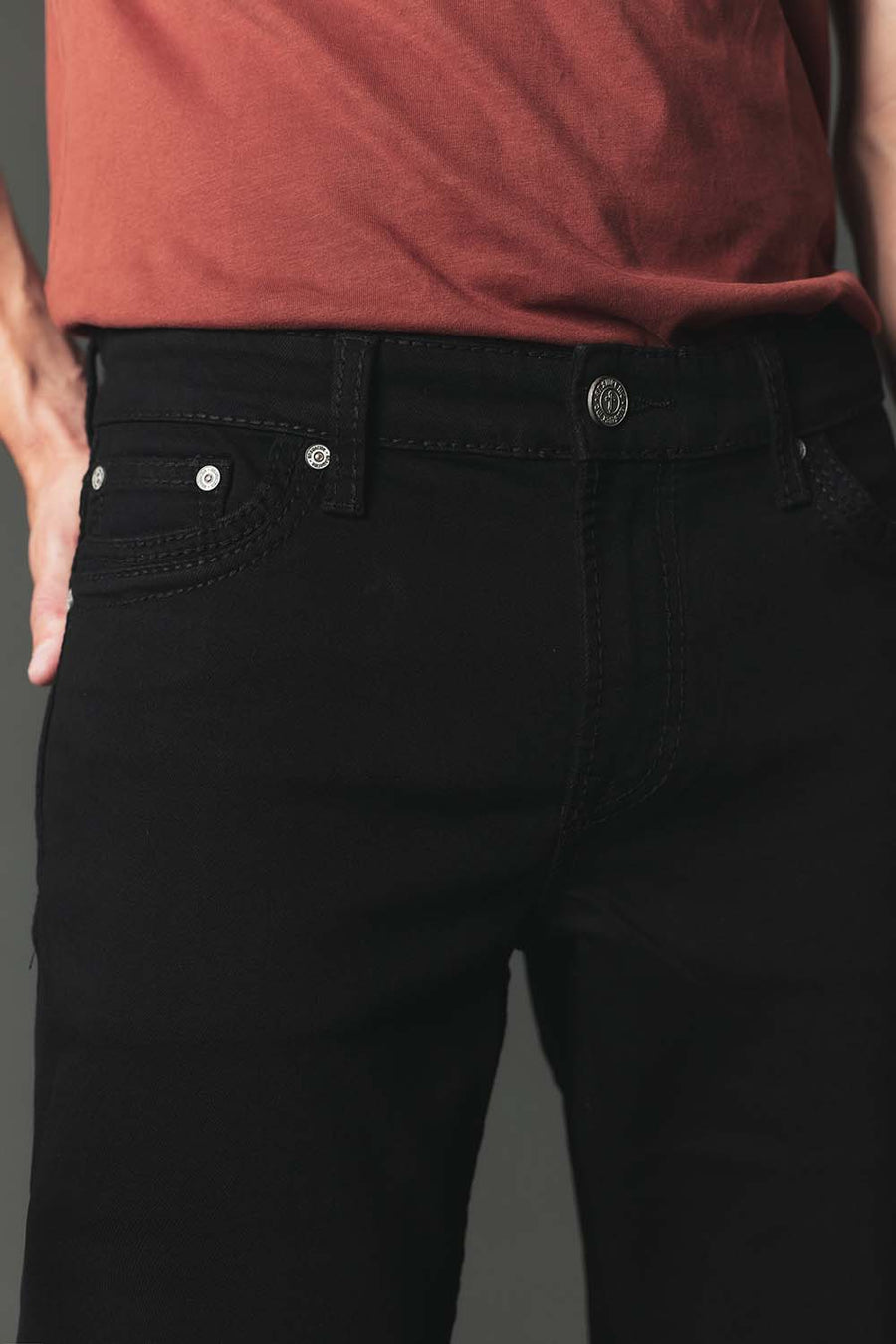 Men's High Street Lite Embroidered Straight Leg Jeans