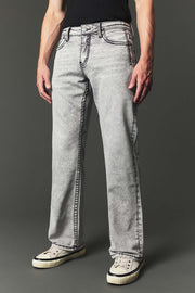 Men's High Street Lite Embroidered Straight Leg Jeans