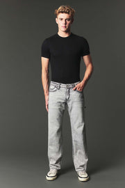 Men's High Street Lite Embroidered Straight Leg Jeans