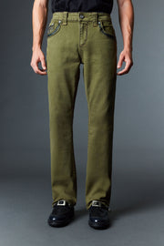 Men's Colored Emb Straight Jeans
