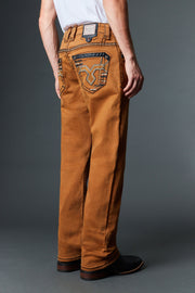Men's Colored Emb Straight Jeans