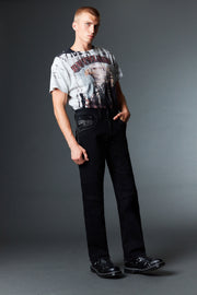 Men's Colored Emb Straight Jeans