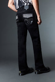 Men's Colored Emb Straight Jeans