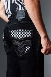 Men's Colored Emb Straight Jeans