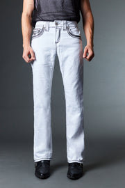 Men's Colored Emb Straight Jeans