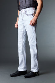 Men's Colored Emb Straight Jeans