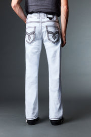 Men's Colored Emb Straight Jeans