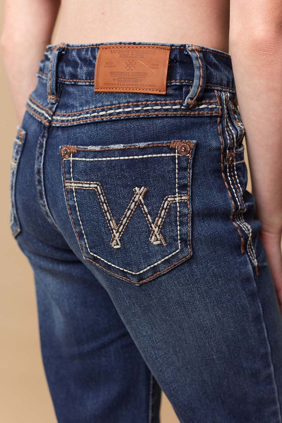 Girl's Lite Embroidery Wide Leg Jeans