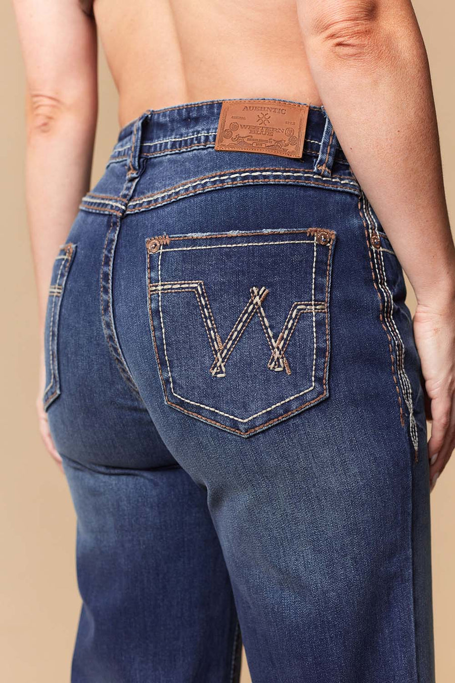 Women's Lite Embroidery Wide Leg Jeans