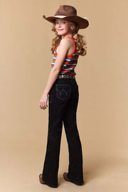 Girl's Lite Embroidery Bootcut Jeans