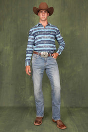 Men's Lite Embroidered Modern Bootcut Jeans