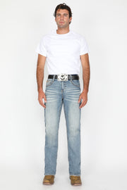 Men's Embroidered Straight Jeans
