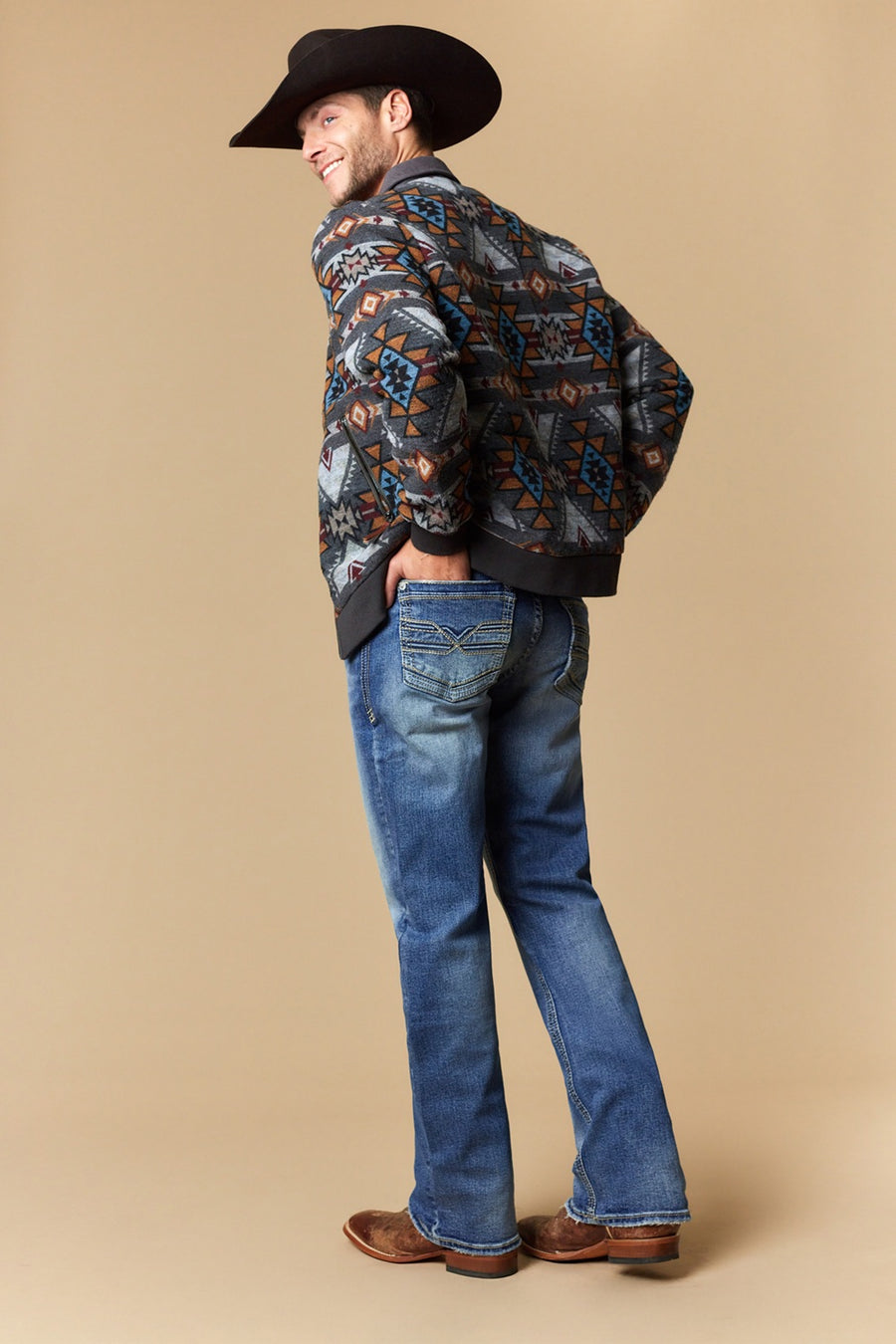 Men's EMB Modern Bootcut Jeans