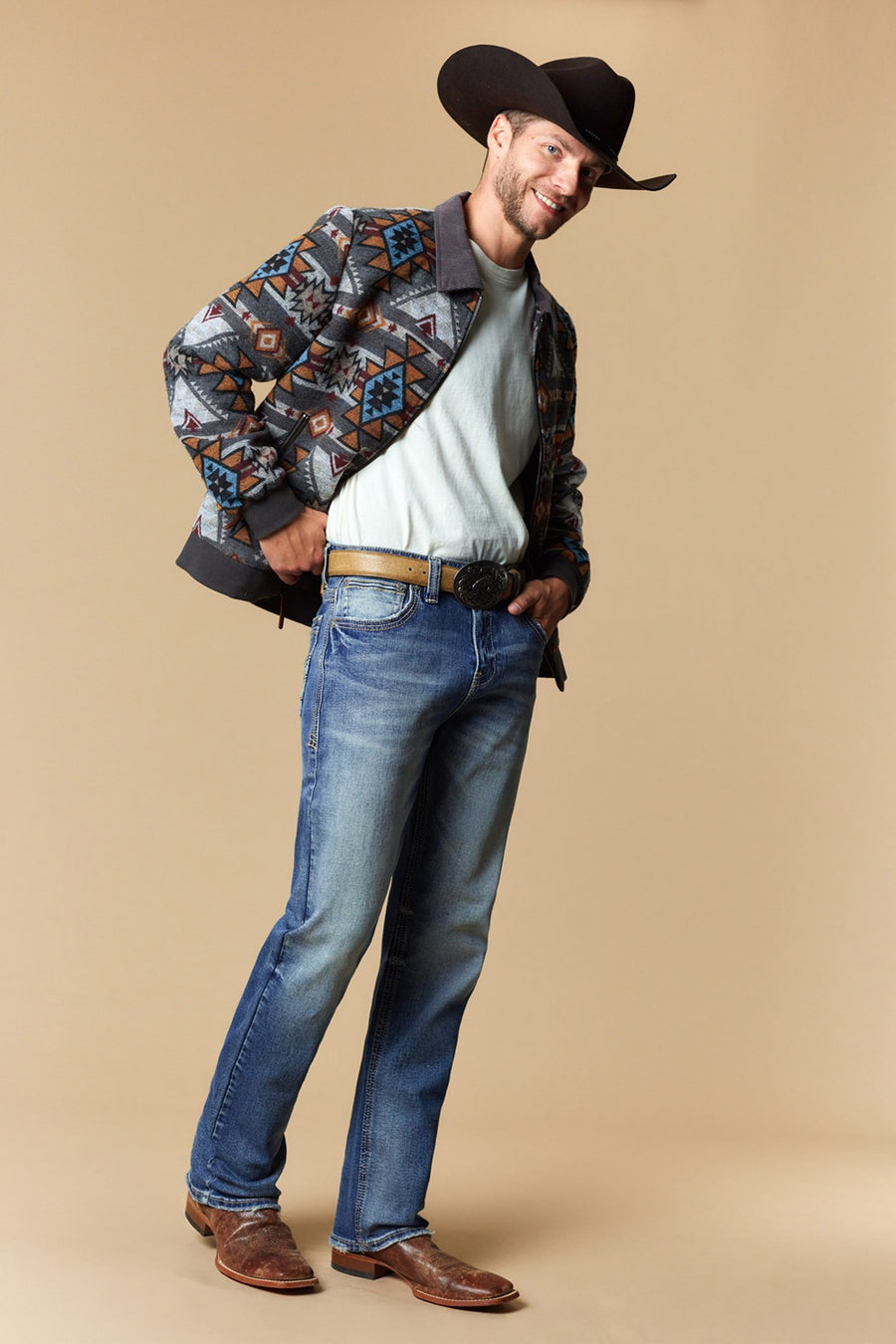 Men's EMB Modern Bootcut Jeans