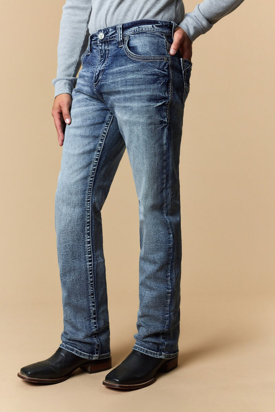 Men's EMB Modern Bootcut Jeans