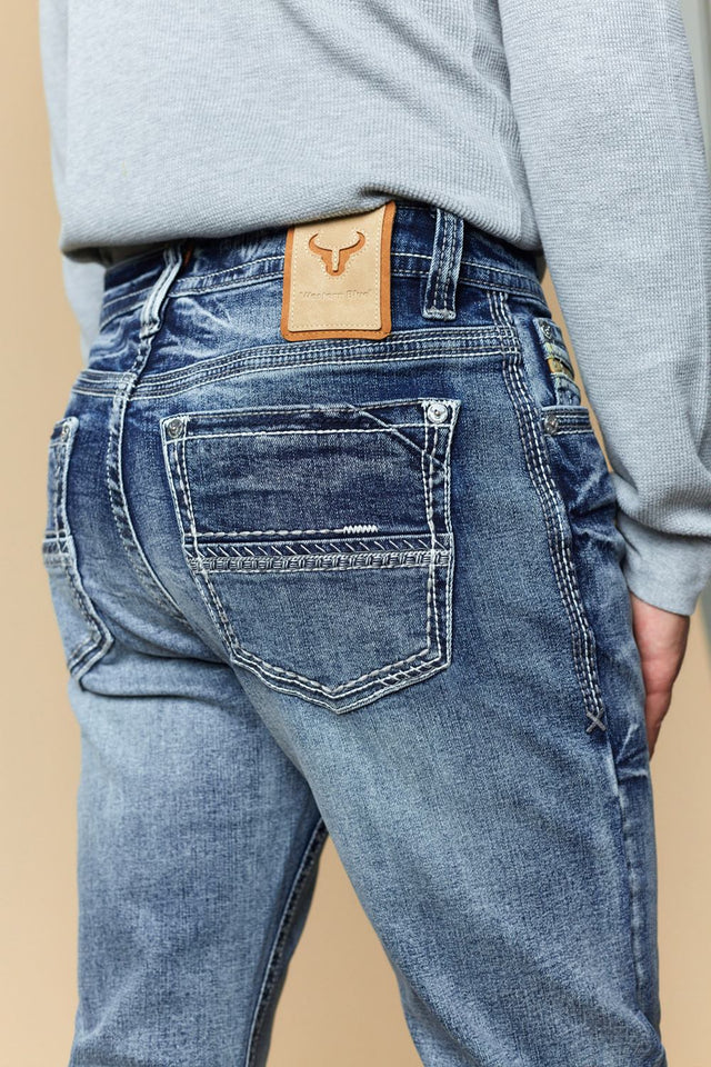 Men's EMB Modern Bootcut Jeans