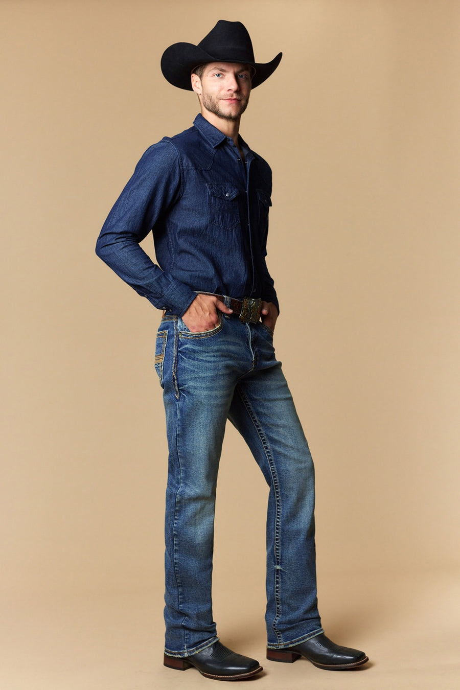 Men's EMB Modern Bootcut Jeans
