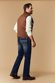 Men's Lite Embroidered Modern Bootcut Jeans