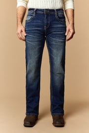 Men's Lite Embroidered Modern Bootcut Jeans