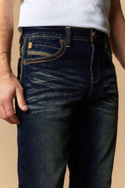 Men's Lite Embroidered Modern Bootcut Jeans