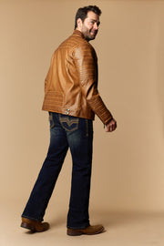 Men's Lite Embroidered Modern Bootcut Jeans