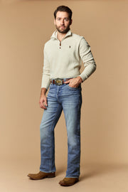 Men's Lite Embroidered Modern Bootcut Jeans