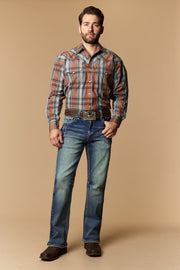 Men's Lite Embroidered Modern Bootcut Jeans