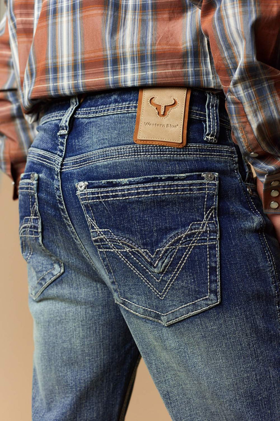 Men's Lite Embroidered Modern Bootcut Jeans